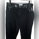 Abercrombie & Fitch The 90’s Straight Ultra High Rise Size 16 Black Faux Leather Photo 2