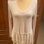 True Craft Tan Ruffle Long Sleeve Photo 0