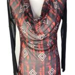 Ursula Beltrame Designs Cowl Neck Mesh Long Sleeve Midi Dress Size undefined Photo 38