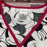 Disney Black and White Scrub Blouse with Tie Front size M Photo 8