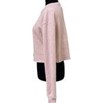 Topshop Pink Heathered Cropped Sweatshirt Soft Cozy Fleece Pullover Size 4 Photo 2