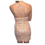 About Us NWT  Peach Sequin Lined Mini Dress Photo 3