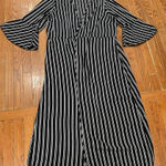 Caren Sport Black and White Striped Dress Size 3X Photo 0