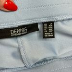 Dennis Basso Cloudy Blue Luxe Crepe Laser-Cut Ankle Pants Size Large Petite Photo 2