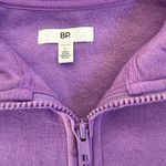 BP NEW Womens Cropped Large V-Neck Crop Organic Cotton Blend Sweatshirt Purple Photo 5