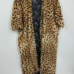 Leopard Print Kimono Size XL Black Lace Boho Western Photo 1