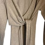 Modern Citizen  Lenese Beige Knit Tie Waist Long Sleeve Wrap Midi Dress Size S Photo 9