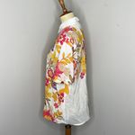 Johnny Was  Penny Button Down Shirt Blouse Floral 100%‎ Silk Pink Cream Size S Photo 2