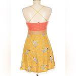 Free People Y2K "Bollywood Princess" Dress Orange Marigold Yellow Metal size 8 Photo 3