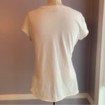 Calvin Klein Jeans Calvin Klein cap sleeve T-shirt distressed edges cream, green, gold foil accents Photo 3