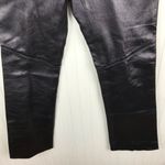 Gap Vintage Y2K 2000s Boot Cut Genuine Leather Black Pants Bikercore Size 2 Photo 4