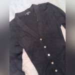 Rails NWOT Lorraine Long Sleeve Button Front Ribbed Sweater Midi Dress Black XS Photo 5