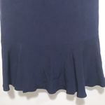 Escada woman navy blue dress size 42 equiv 12 subtle floral design zippered back Photo 3