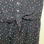 J. Jill Full Leg Short‎ Sleeve Women’s Jumpsuit Black Floral Size Small Photo 3