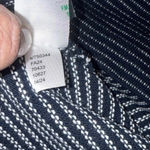 Loft  Preppy Blue White Striped Puff Balloon Sleeve Designer Business Dress XS Photo 9