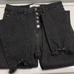 KanCan Black High Rise Button Fly Slight Fade Distressed Skinny Jeans Photo 11