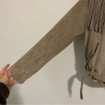 Moon River  Faux Suede Fringe Moto Jacket size Small Photo 3