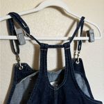 American Vintage Vintage 90s Anchor Blue Denim Short Overall Sz Large Dark Wash Shortall Photo 6