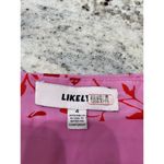 Likely Stevie Printed Flounce Floral High Rise Shorts Pink Red Women's Size 4 Photo 13