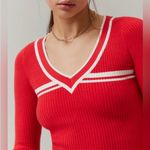 BDG UO Addison V Neck Ribbed Knit Sweater Photo 1