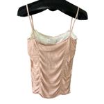 Jeff Gallano Nylon Babydoll cami with ruching and lace Size 1 Photo 5