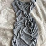 Amazon Light Blue Ribbed Cutout Dress Photo 1