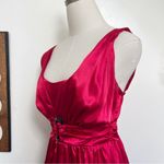 Candie's Vintage 90s Red Satin Bubble Hem Party Dress Photo 4