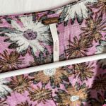 Free People  Mini Dress Cut Out Foral Printed V Neck Sz S Boho Hawaii Tropical Photo 6