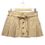 American Eagle NWT Pleated Twill Skort Khaki Button Front Low Rise Size 4 Preppy Photo 1