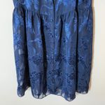 Victoria's Secret  Babydoll Dress Sheer Lace Floral‎ Navy Vintage Lingerie P/S Photo 2