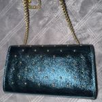 PERSAMAN NEW YORK studded metallic leather bag Blue Photo 7