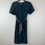 Juicy Couture  Velour Velvet Midi Dress Small Blue Puff Sleeve Y2K USA Whimsigoth Photo 5