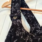 Real Comfort Black And Gray Floral Corduroy Jumper Style Midi‎ Dress Size 8 Photo 3