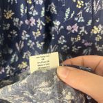 Sara Campbell Floral Navy Ruffle Sleeve Collar Size XS Dress Tiered Lina Blue Photo 6