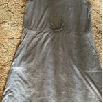 Woman’s drawstring t shirt cotton sleeveless dress Gray Size L Photo 0