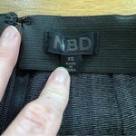 NBD  High Waist Pinstripe Leggings in Black & White Photo 2