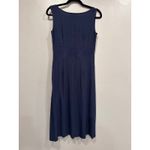 CAbi VTG  Carol Anderson California Navy Blue Textured Rayon Dress Suit Size 10 Photo 8