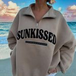 Sunkissed Coconut Quarter Zip Sweatshirt Photo 0