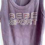 Bebe Vintage Y2K 2000s  Sport Top Size Medium Bling Logo USA Brown Photo 2