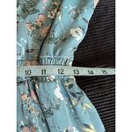 Iz Byer  Green/Pink Floral Fit Flare Chiffon‎ Dress Lined Size L Sleeveless Boho Photo 8