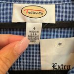 Talbots Vintage  Blue Checkered Button Midi Dress Cottagecore Western Size 4 NWT Photo 7