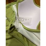 Olive green one piece swimsuit gold tone metal accents size small Green Photo 4