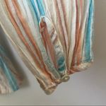 Sundance Top Striped Pop Over Long Sleeve Tunic Cotton Beach Vacation Medium Photo 5