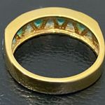 SUZANNE SOMERS 925 Gold Emerald Green Trilliant CZ Cubic Zirconia Ring Size 8 Photo 6