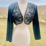 Niki Elegant Black Embroidered Women's Vintage Bolero Jacket Size M Photo 2