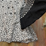 Free People Women's Black White Floral Tunic Top/Mini Dress Bell Sleeve S Photo 4