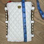 Montana West NWT  Quilted White Crossbody Cellphone Pouch Gold Accents Photo 4