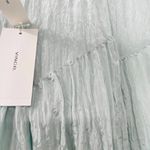 Vince Asymmetric Crinkle Mint Blue Midi Crinkle Skirt NWT Size Medium MSRP $325 Photo 8