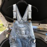 LF Carmar Cutout Overalls Denim Jean Pants Blue Medium Photo 2