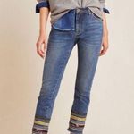 Anthropologie Pilcro High-Rise Embroidered Slim Straight Jeans Photo 1
